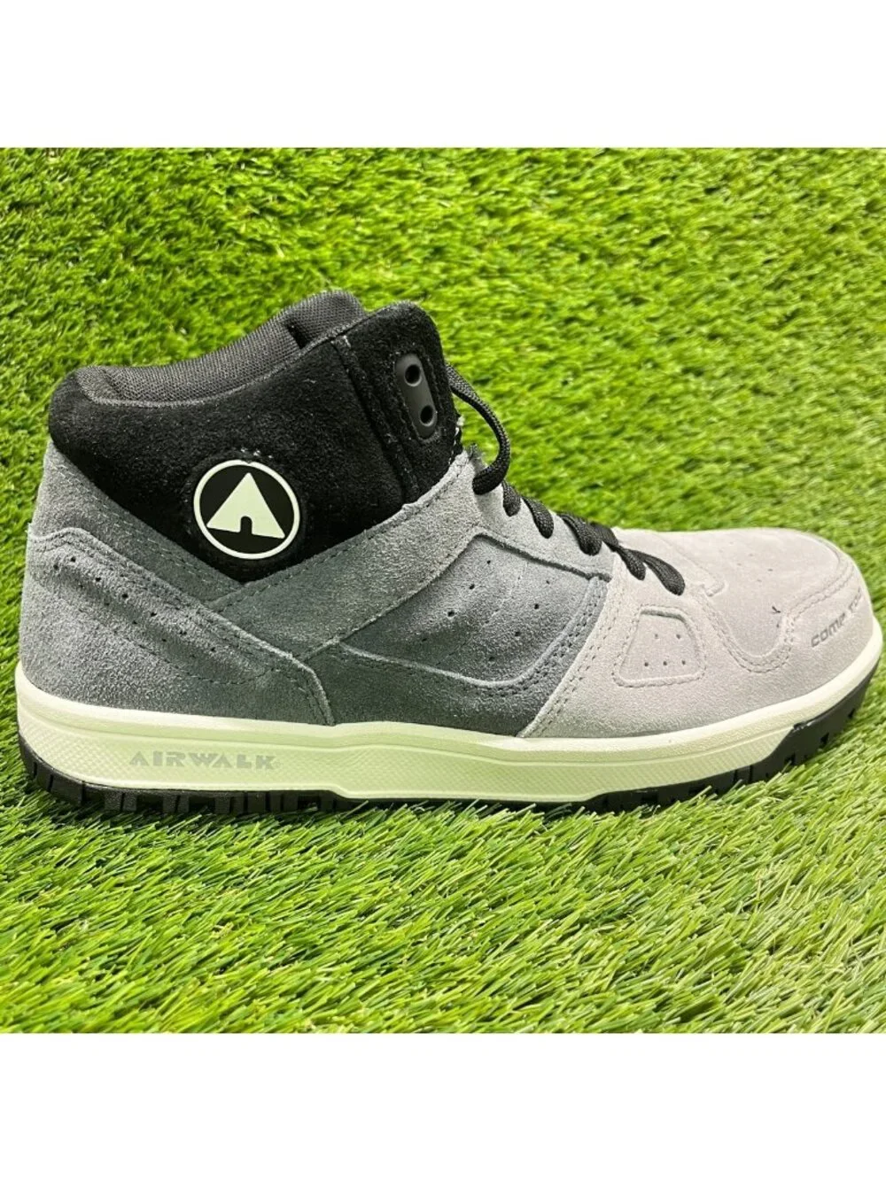 Airwalk Mongo Suede Mid Mens Size 10.5 Gray Composite Toe Safety Work Boots